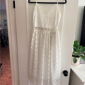 Elegant White Lace Dress